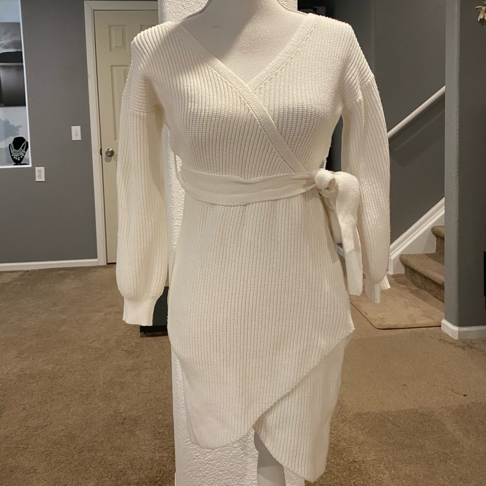 Chill Vibes Sweater Dress - Ivory